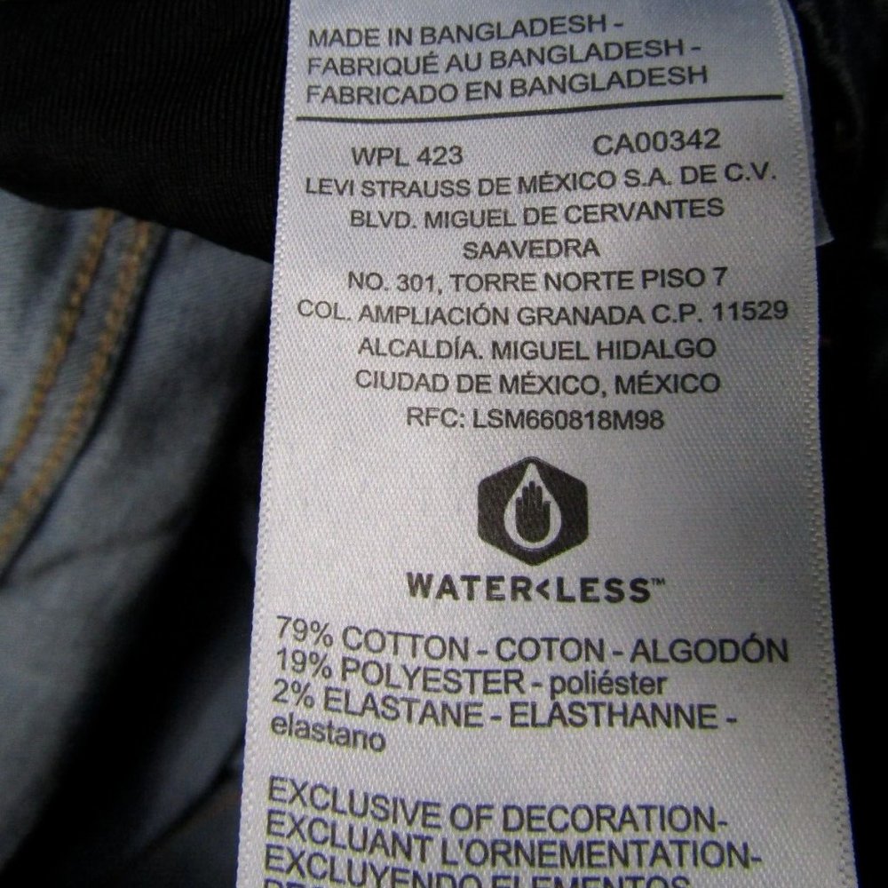 Denizen Levi's Womens High Rise Super Skinny Distressed Jeans Blue 14 W32 NEW - Picture 6 of 6